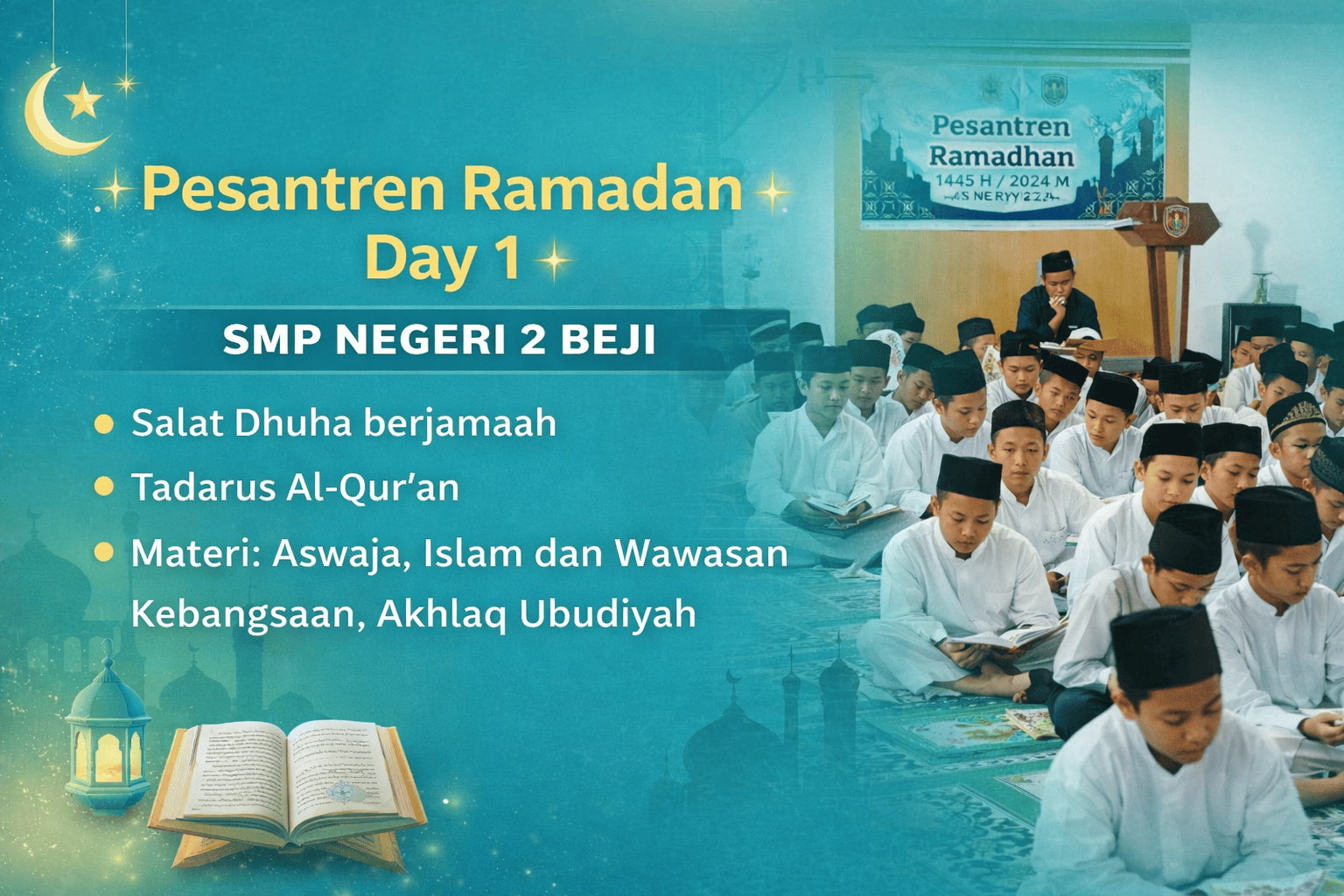 ✨ Pesantren Ramadan 2026 Day 1 di SMPN 2 Beji